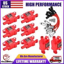 8* Ignition Coil+Spark Plug Wire set For 5.3L 6.0L 6.2L Chevy Silverado 1500 GMC