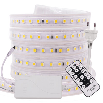 15m Dimmbares LED Band Kaltweiß – WIFI/APP & IR Fernbedienung, IP65 Wasserdicht, 144 LEDs/m, 220V