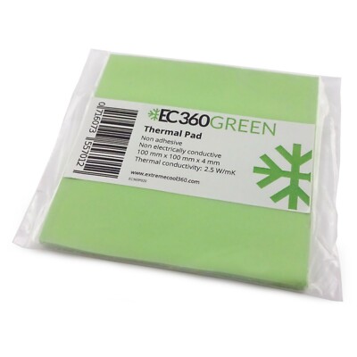 EC360  GREEN 2,5W/mK Wärmeleitpad (100 x 100 x 4,0 mm) I GPU RAM ThermalPad