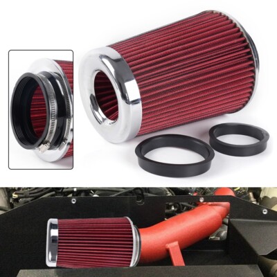 High Flow Performance Cold Air Intake Air Filter 3'', 3.5'', 4'' Inlet, 7.8'' Tall