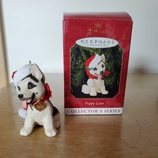 Hallmark Ornament, 9th in Series - 1999 German Shepherd, Puppy Love