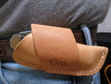 New Case XX Pocketknife Side Draw 4 Inch Leather Sheath-Knife Not Included-50232