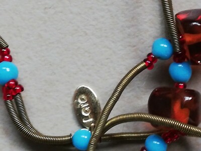 Collier Fantaisie Vintage En Perles De Résine - Occasion En Bon état, Style Rétro Et Unique