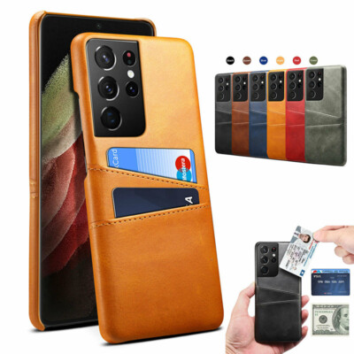 For Samsung Galaxy S24 S23 S22 S21 A53 A54 Leather Card Wallet Holder Case Cover