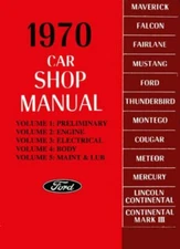 1970 Ford Mercury Lincoln Shop Service Repair Manual