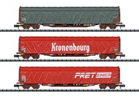 Minitrix 15115 Set 3 Schiebeplanwagen Sncf Ep Vi Neu Ovp Trix N