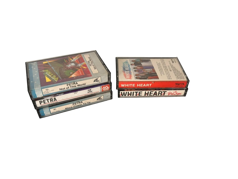 80's/90's Christian Rock Cassette Tape Lot of (5) -(3)Petra, (2)White Heart - Image 4 of 4