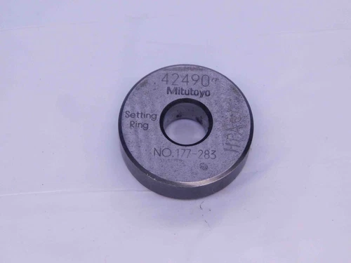 MITUTOYO .4249 MASTER PLAIN BORE RING GAGE .4219 +.0030 27/64 10.792 SET 177-283