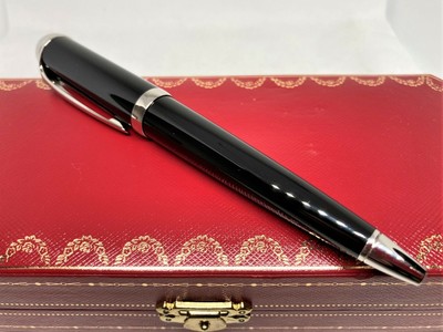 Auth Cartier Roadster DE PALLADIO-finitura nero composito Penna a sfera  ST240000 | eBay