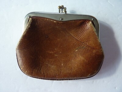 Vintage Leather Snap Coin Purse
