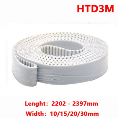 Zahnriemen Closed Loop HTD3M 2202-2397mm Riemen PU+Stahldraht 10 20 30mm Breite