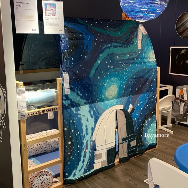 Ikea KURA Niños Cama Tienda Toldo Red, Espacio/Azul, TOTALMENTE NUEVO