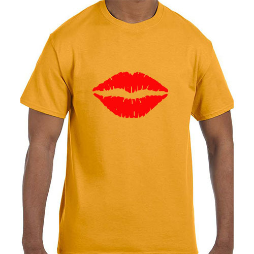 Lustiges Humor rote Lippen Romantik T-Shirt Tshirt - Bild 17 von 20