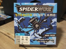 SpiderWire Stealth Blue Camo Braid Fishing Line - 15 LB - 200 Yds - Braided Line