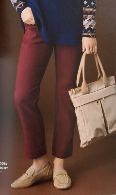 Coco + Carmen Women s Cloud 9ine Straight Leg Pants Merlot Red M