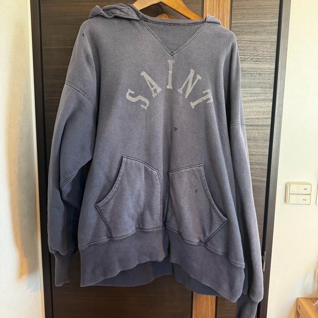 Used SAINT MICHAEL L Navy Hoodie BerBerJin Collab | eBay