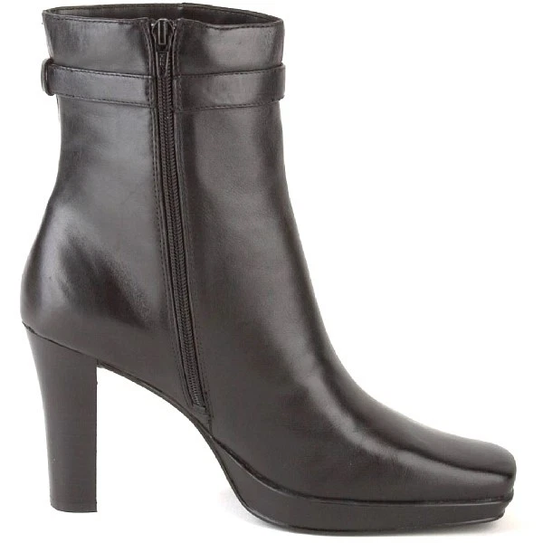 Nuevo STYLE & CO Mujer Cuero Negro Media Pantorrilla Cremallera Lateral Tacón Alto Bota Zapato Talla 10 M Foto 2 de 3