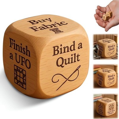 Natural-Wooden Lightweight Hand-Polished Fun Smooth-Surface Wooden Decision Dice