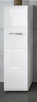 Bad Kommode Weiß Hochglanz Badschrank HäNgeschrank 30 X 106 Cm 4 FäCher Cover