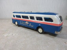 Masudaya Vintage Tin Toy Sonicon Bus Blue Showa Retro Read 