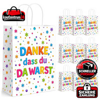 GeschenktüTen 10 StüCk Bunt Mit Henkel 15X8X21Cm FüR Kindergeburtstag Mitgebsel