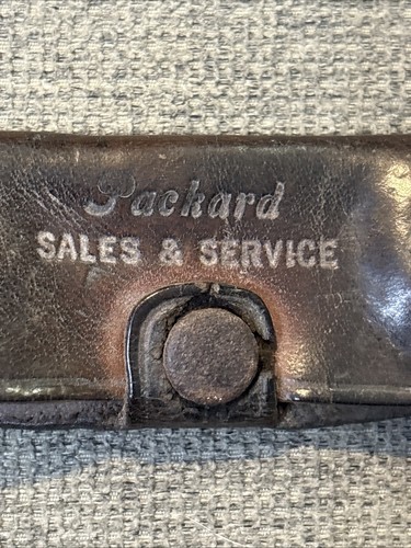 Antikes Packard Leder Schlüsseletui - S. J. Curtis 55 Sunrise Hwy, Merrick, NY - Bild 2 von 8