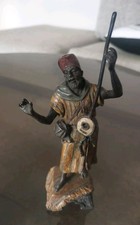 Franz Bergman Bronze Arab Banjo Muscian Busking On A Stage Stunning Figure