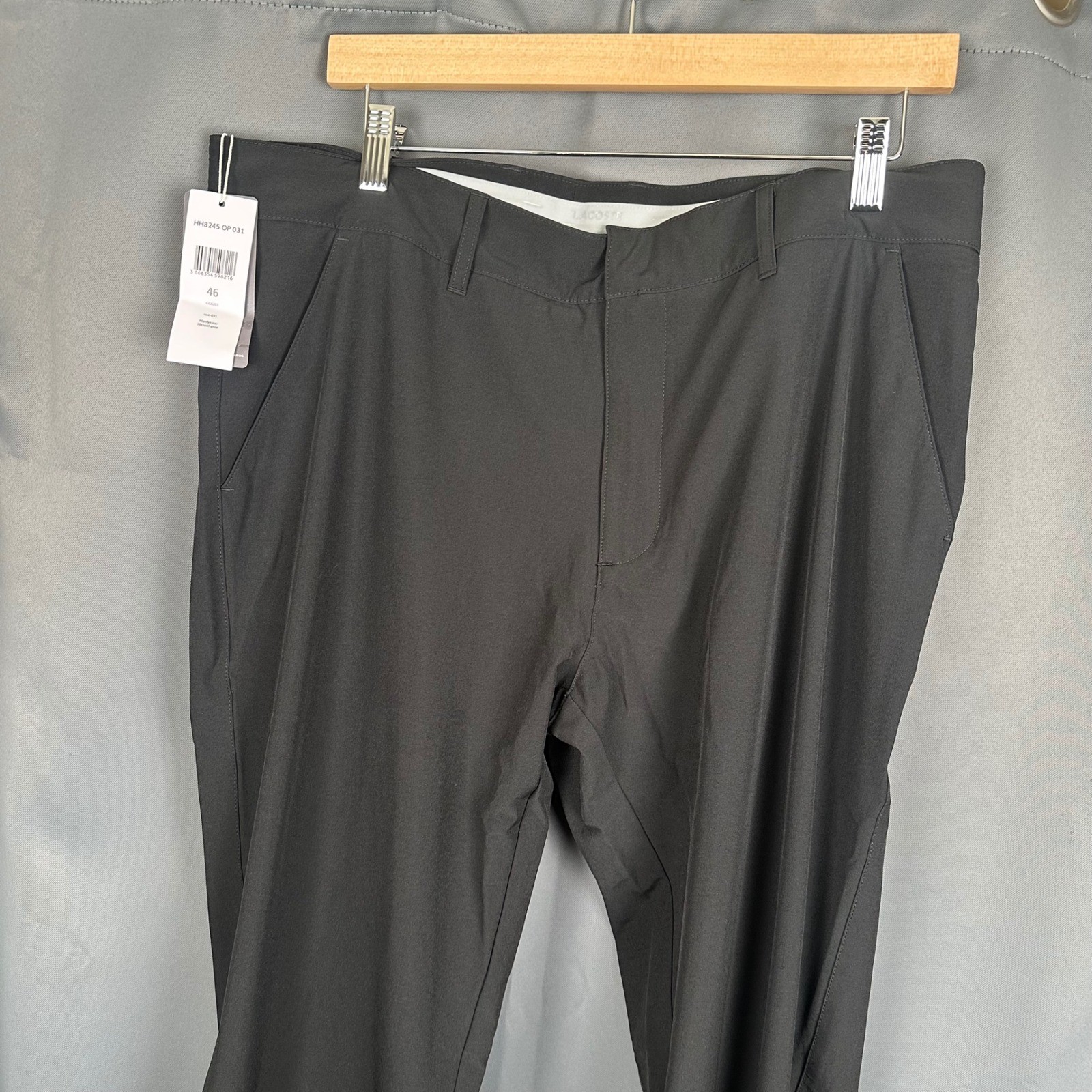 Lacoste Sport Presidents Cup Mens Golf Pants Black HH8245 OP 031 Size 46 NEW