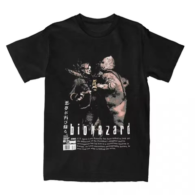 Resident Evil 4 Chainsaw T-Shirt 2024 Horror Game Graphic Tee