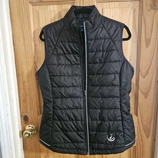 Cutter & Buck Puffer Vest Lightweight Quilted Full Zip Black Large