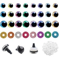 Toaob 48 StüCk Sicherheitsaugen Puppenaugen Glitzer 16Mm 18Mm 25Mm Kunststoff...
