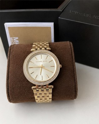 Neu Michael Kors MK5798 Bradshaw Chrono Champagner Zifferblatt Gold Damenuhr