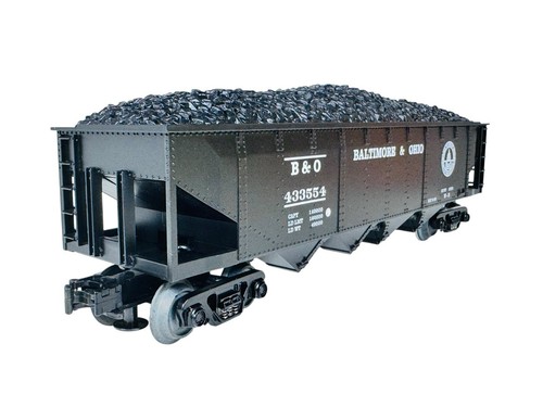 30-7010D MTH O-Gauge Baltimore & Ohio (#433554) 4-Bay Hopper Car w/Coal Load - Picture 3 of 8