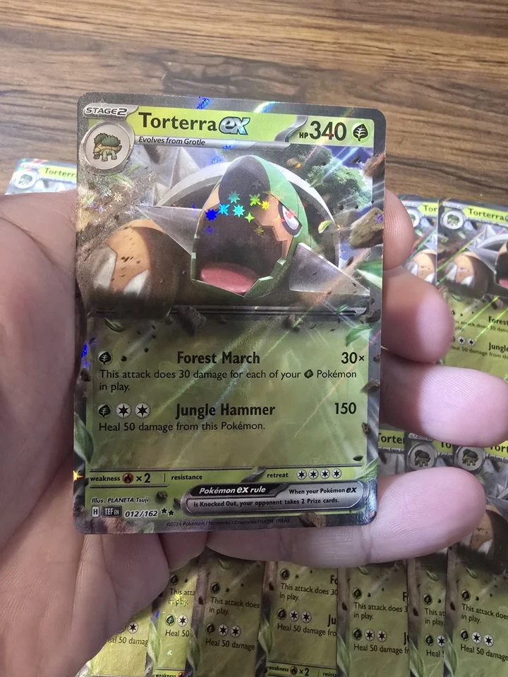 (21) Torterra ex 012/162 SV05: Temporal Forces Holo Double Rare Pokemon NM/M - Image 2 of 2