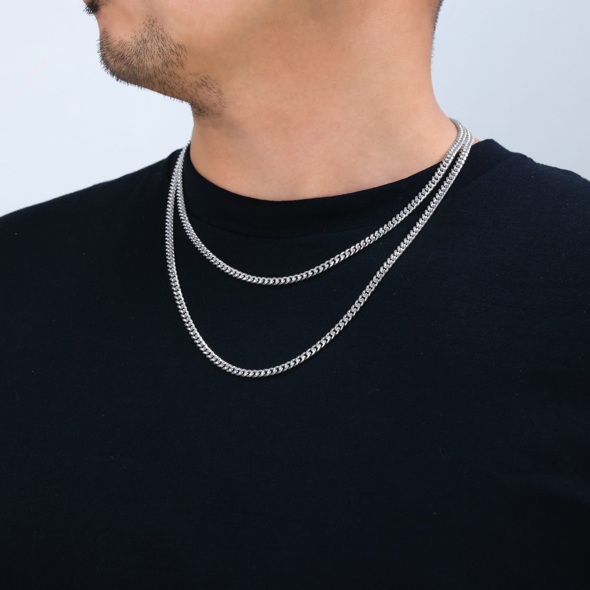 10K White Gold 4.5mm Miami Cuban Link Italian Chain Necklace
