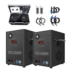 PAIDUN 2PCS 750W Cold Spark Machine Fountain Sparkler Disco DJ Club Party Case