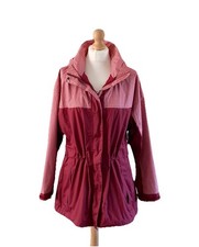 Womens red gingham check ANTHOLOGY hooded jacket coat Size UK 16