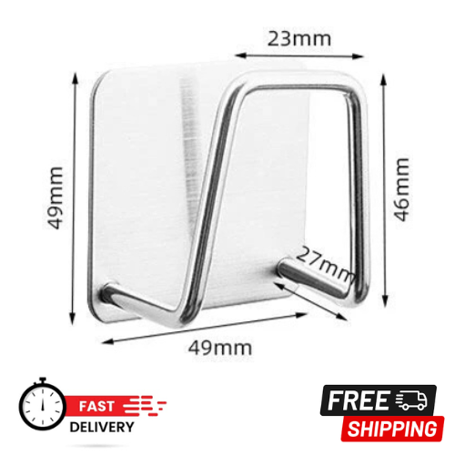 4-Pack Stainless Steel Sink Sponge Holder Adhesive Kitchen Caddy Organizer Set