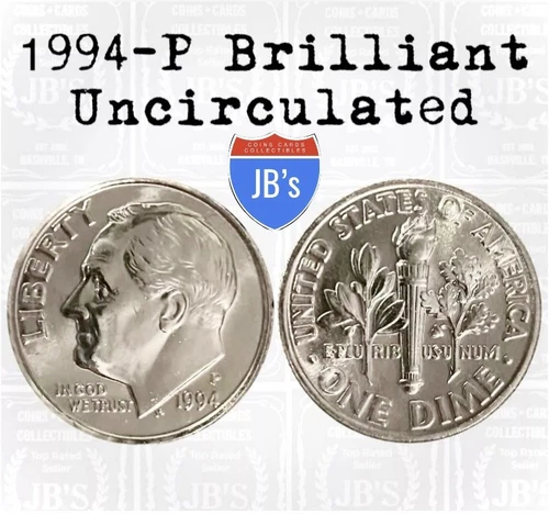 1994-P Roosevelt Dime 10c - BRILLIANT UNCIRCULATED (BU)