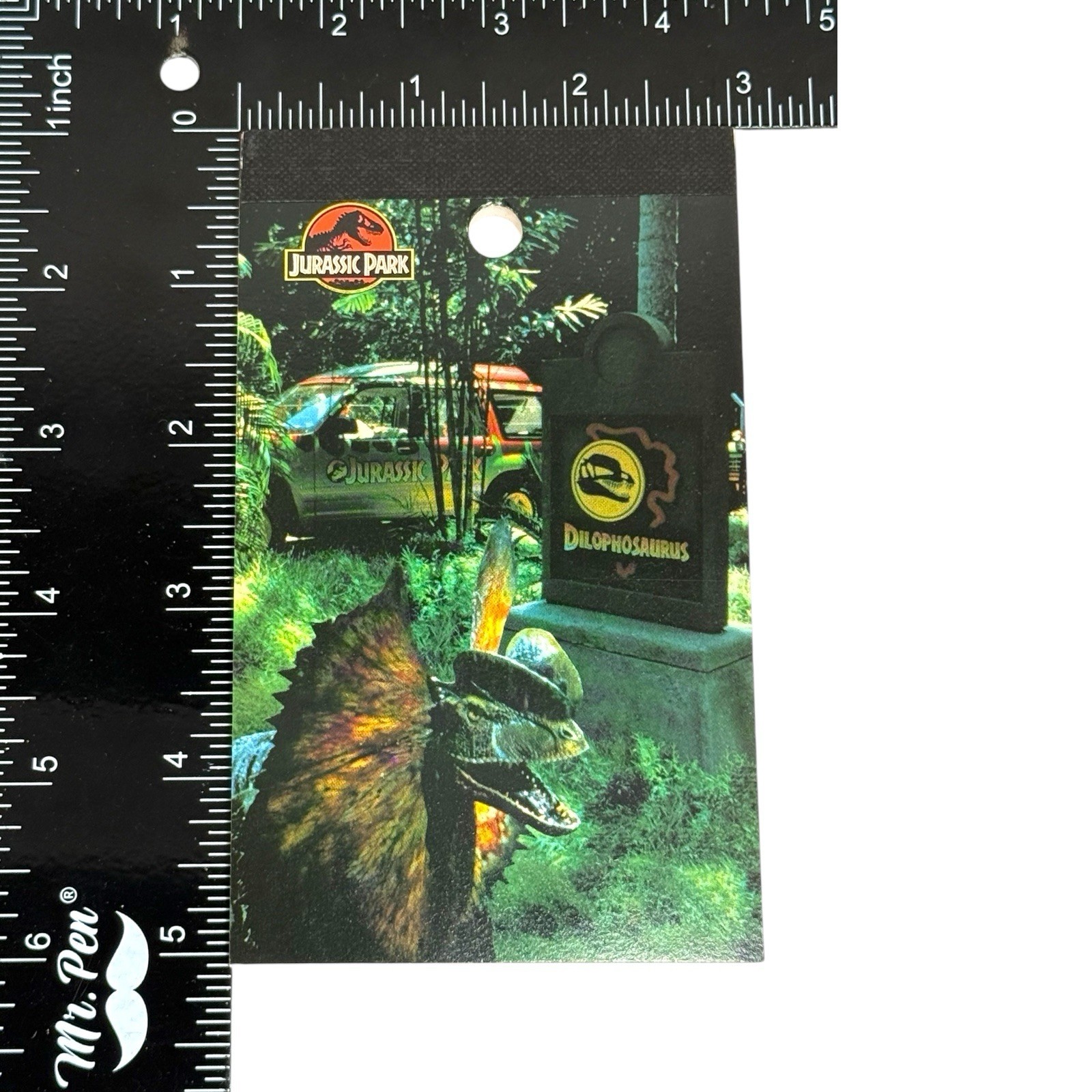 VTG 1992 Jurassic Park 3x5 Notepad Dillophosaurus SUV Scene Map Back Unused Memo