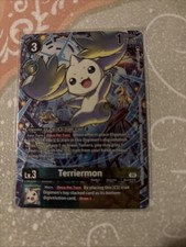 Digimon Card Game Terriermon Alt Art Box Topper BT22-043 U Cyber Eden