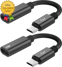 USB C to Micro USB Adapter  2 Pack Type C Female to Micro USB Male Charger