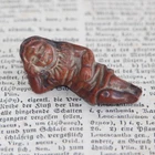 NATIVE AMERICAN  | Red Hardstone Carved Figure, young girl  (ca. 1930)