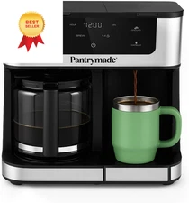 Deluxe 12-Cup Coffee Maker & Single Serve Brewer – Stainless Steel 