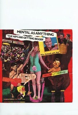 VINYL 45 w/ Pic Sleeve Mental As Anything The Nips Are Getting Bigger UK PR VG++