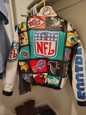 NFL LEATHER BOMBER COAT