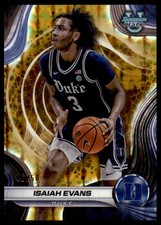 2024-25 Bowman's Best University #27 Isaiah Evans #/50 Gold Refractors