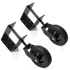 Stark USA 2-Pieces Universal 8" Spring-Loaded Gate Caster Swivel Flat-Free Wheel