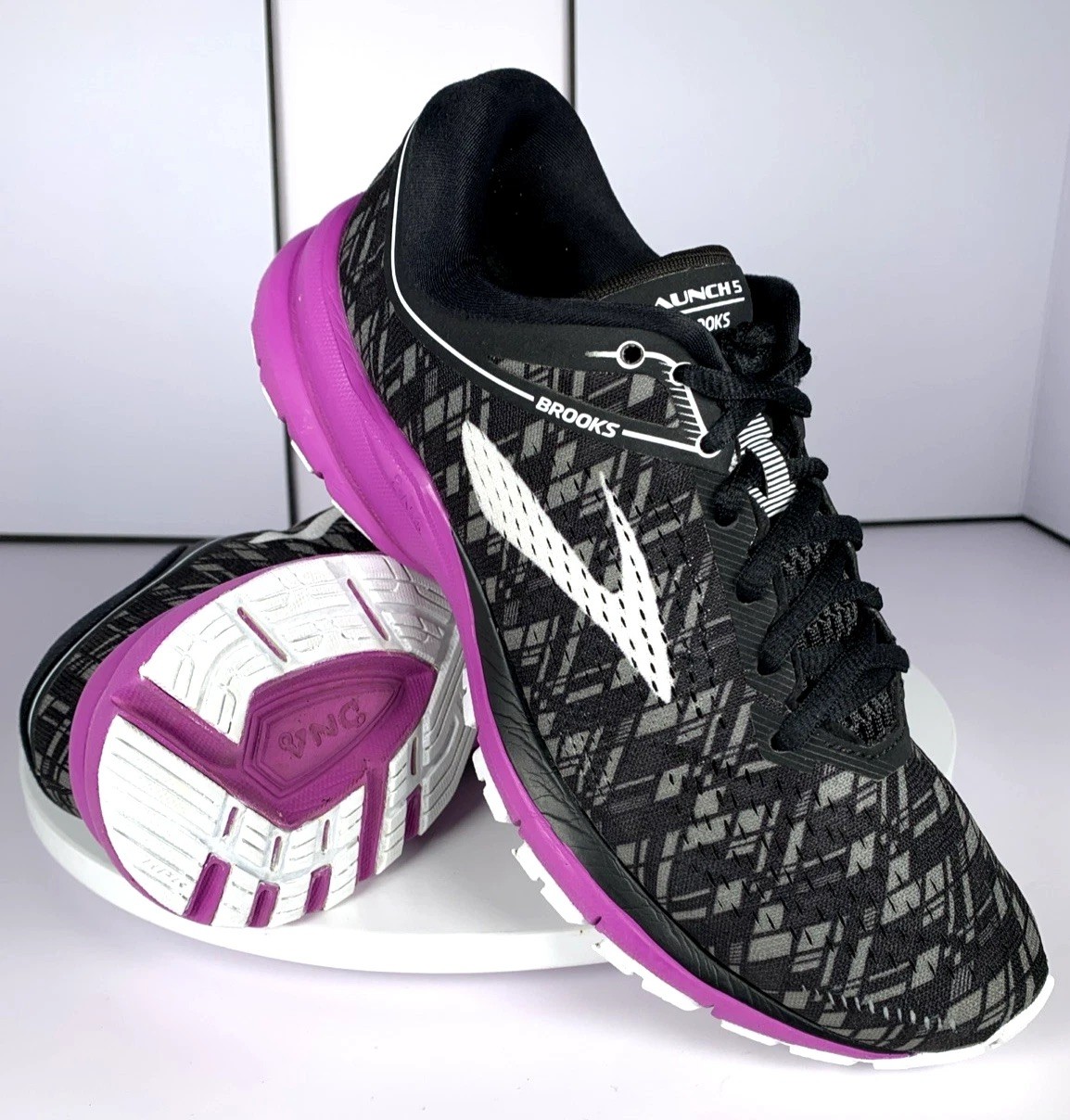 Brooks Womens Launch 5 1202661B090 Black Purple Running Shoes Sneakers, 8 NICE! image 10