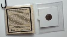 Roman First Christian Empire Bronze Coin 306-410 AD Mini Album w/ COA